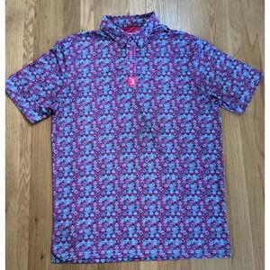 Stylish Purple and Blue Men's Polo Shirt